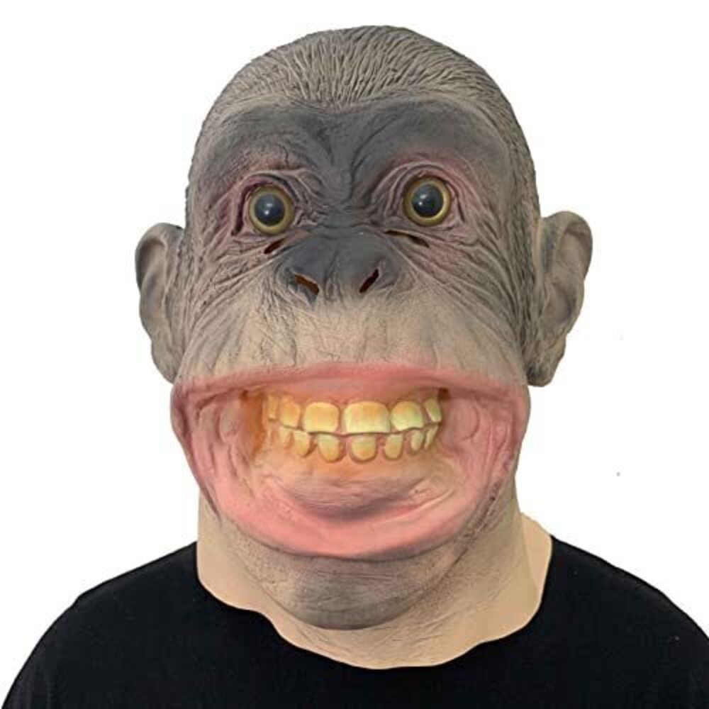 5058 Monkey Mask Funny Animal Gorilla Creepy Halloween Cosplay Latex Scary